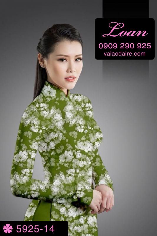 Vải áo dài hoa nhí