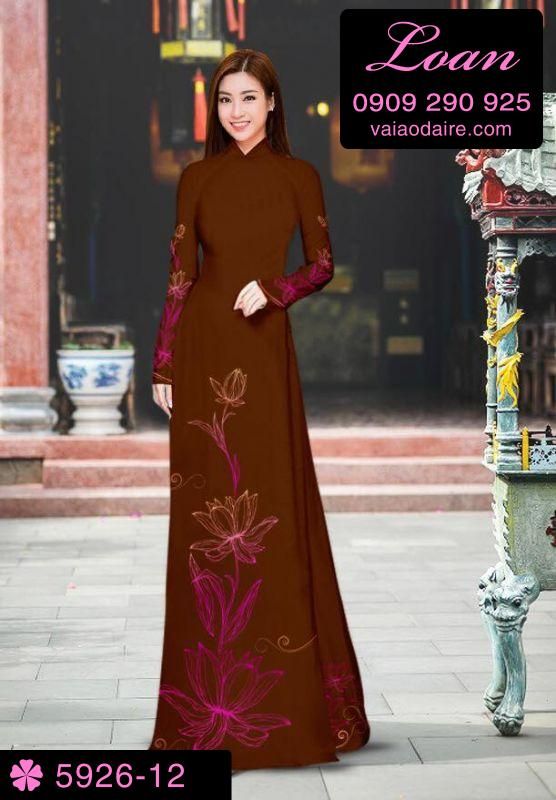 Vải áo dài hoa Sen