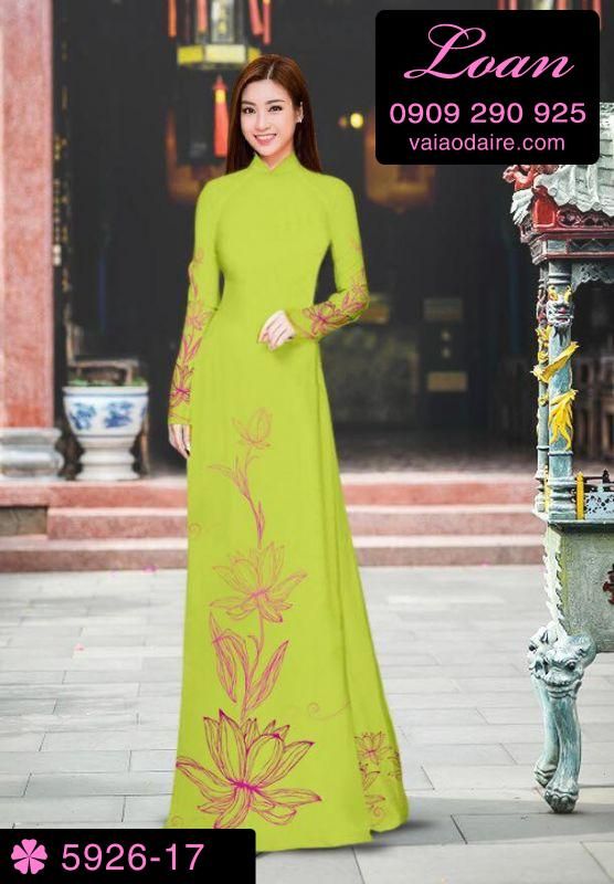 Vải áo dài hoa Sen