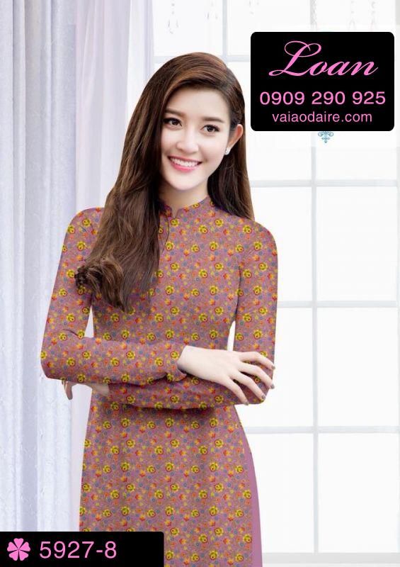 Vải áo dài hoa nhí
