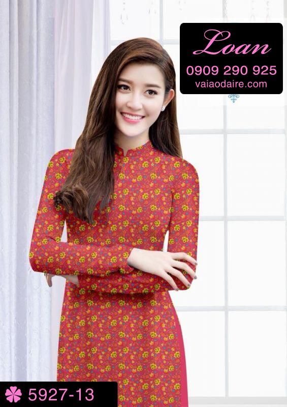 Vải áo dài hoa nhí
