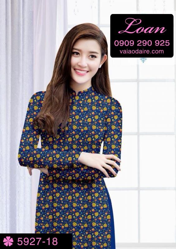 Vải áo dài hoa nhí