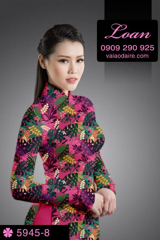 Vải áo dài hoa nhí