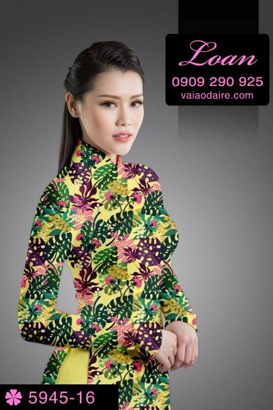 Vải áo dài hoa nhí