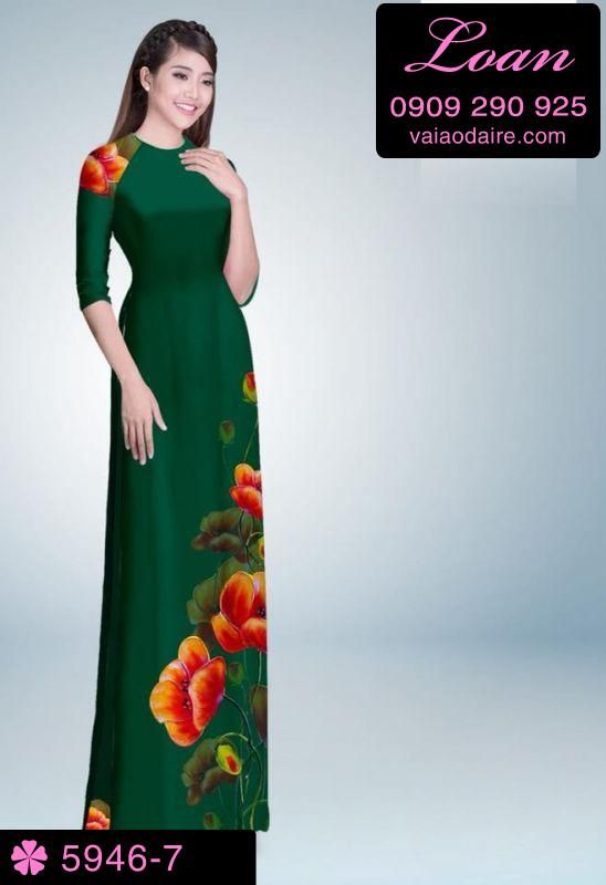 Vải áo dài hoa dây