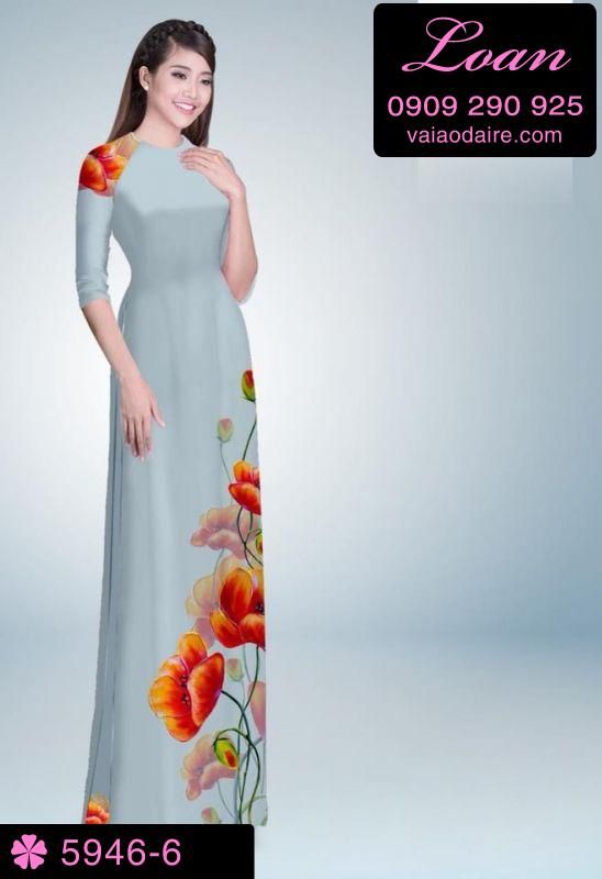 Vải áo dài hoa dây