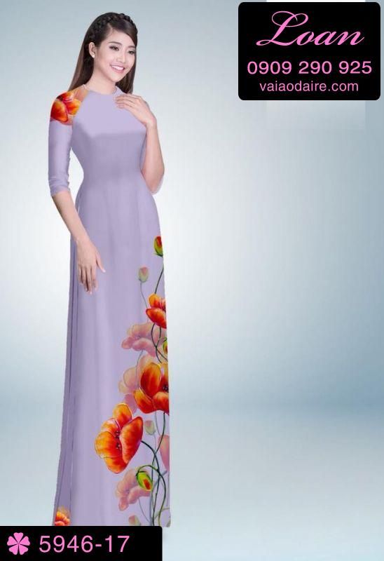 Vải áo dài hoa dây