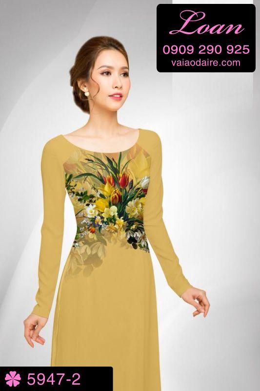 Vải áo dài hoa chùm