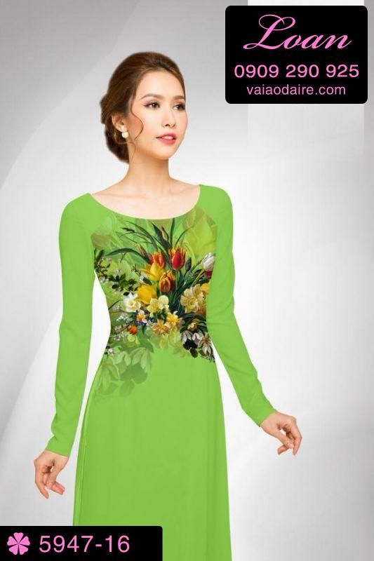 Vải áo dài hoa chùm