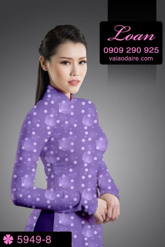 Vải áo dài chấm bi