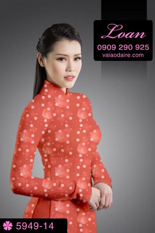 Vải áo dài chấm bi