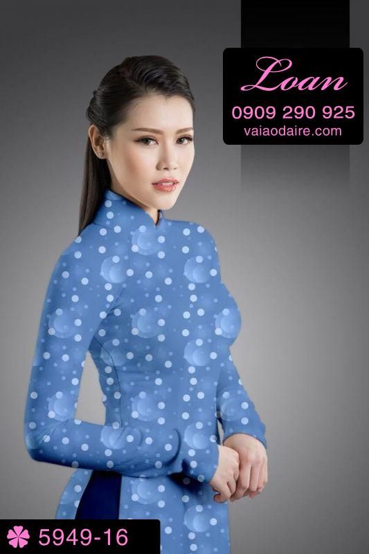 Vải áo dài chấm bi
