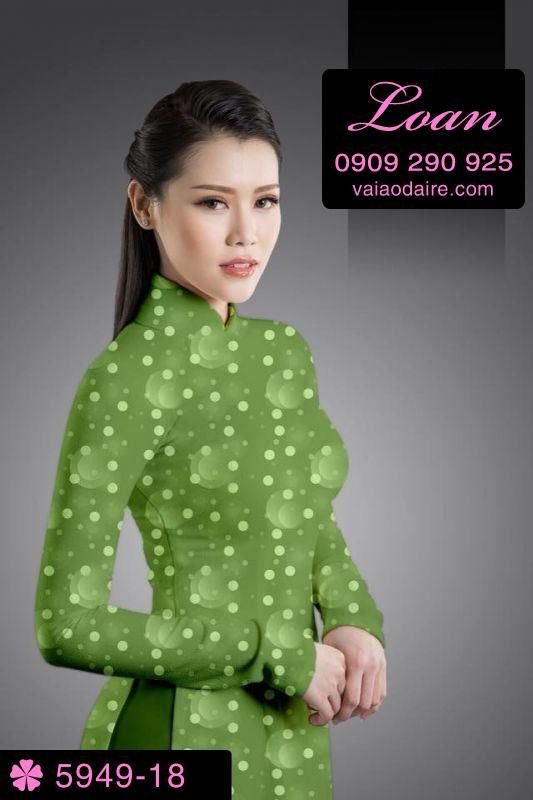 Vải áo dài chấm bi