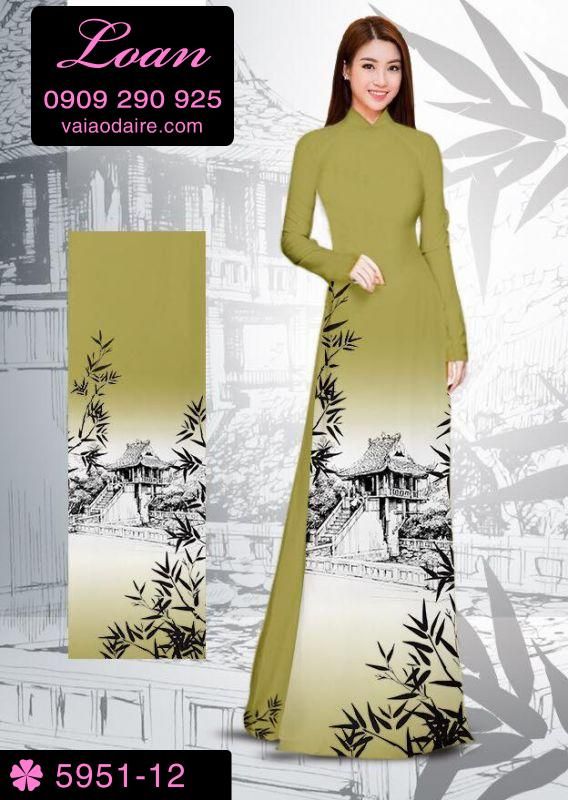 Vải áo dài phong cảnh