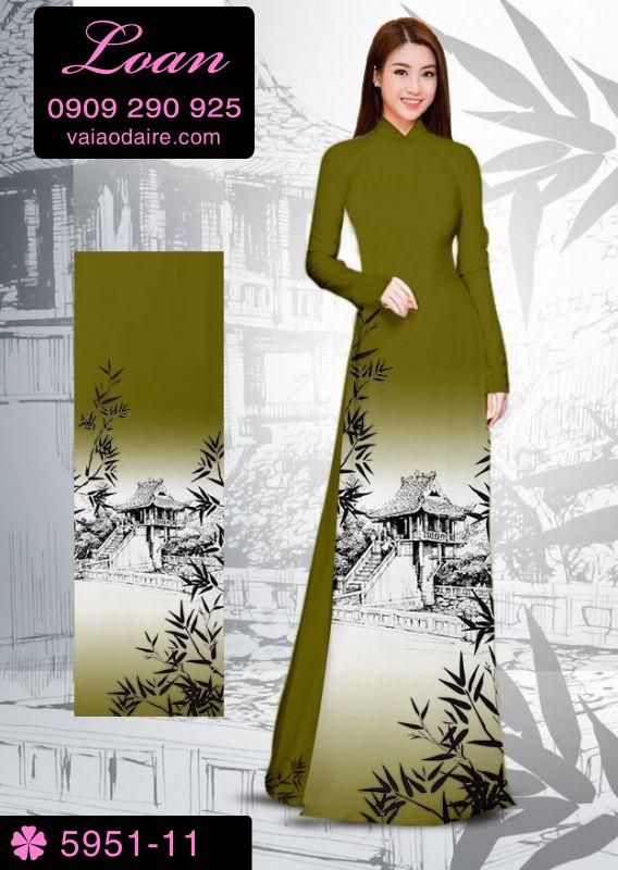 Vải áo dài phong cảnh
