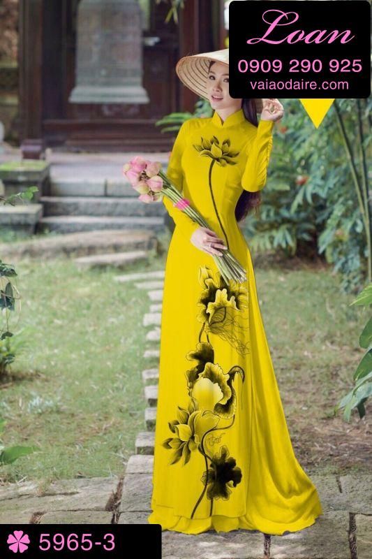 Vải áo dài hoa Sen