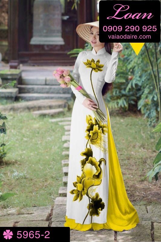 Vải áo dài hoa Sen