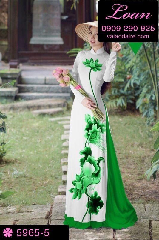 Vải áo dài hoa Sen