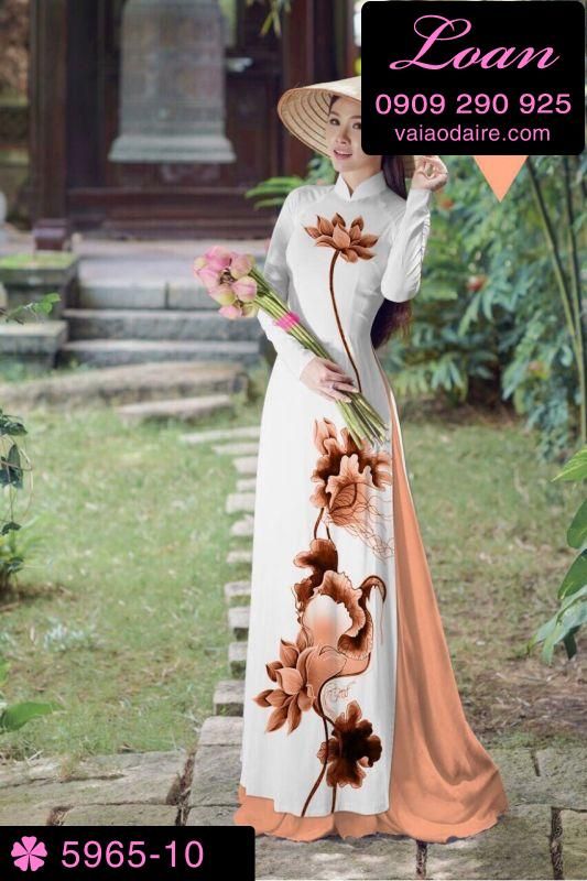 Vải áo dài hoa Sen