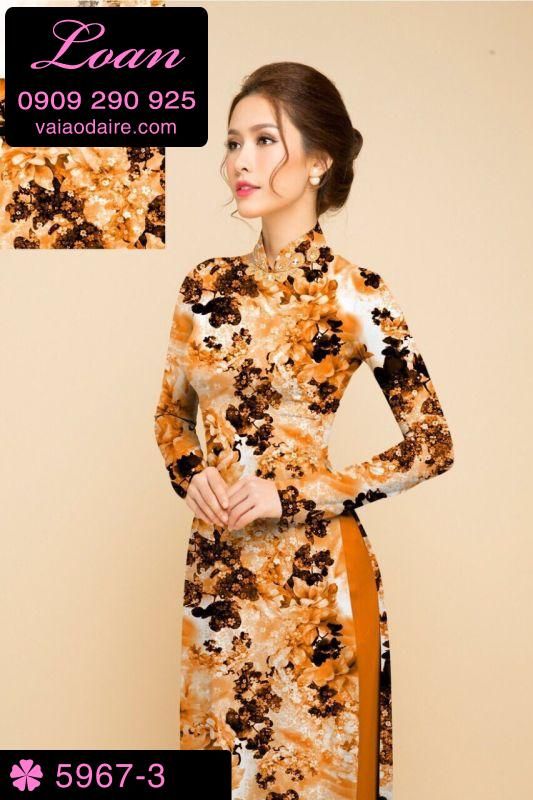 Vải áo dài hoa nhí