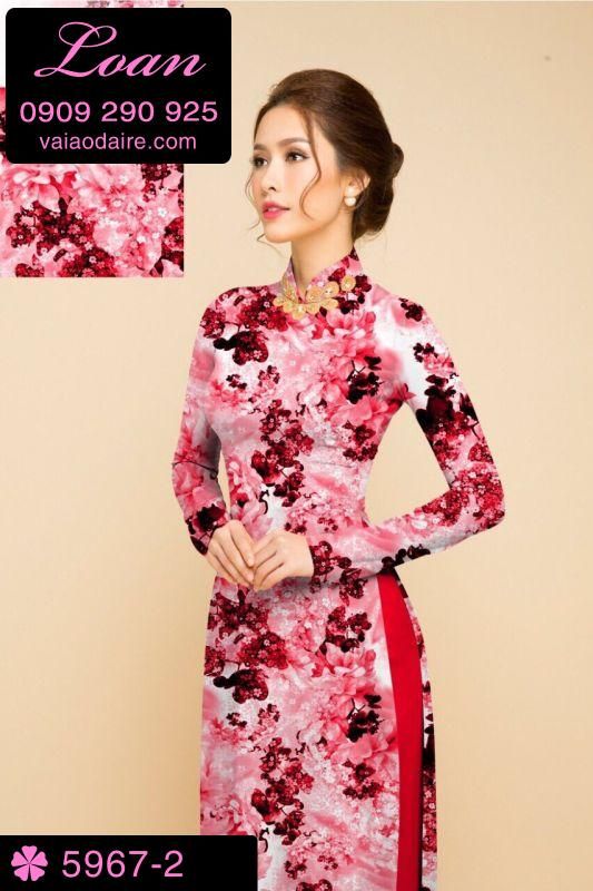 Vải áo dài hoa nhí