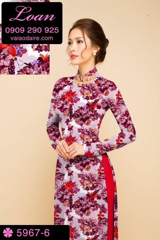 Vải áo dài hoa nhí