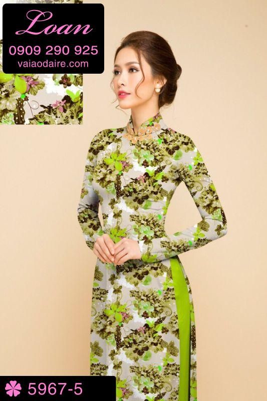 Vải áo dài hoa nhí