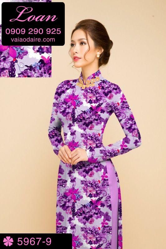 Vải áo dài hoa nhí