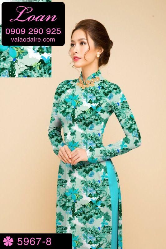 Vải áo dài hoa nhí