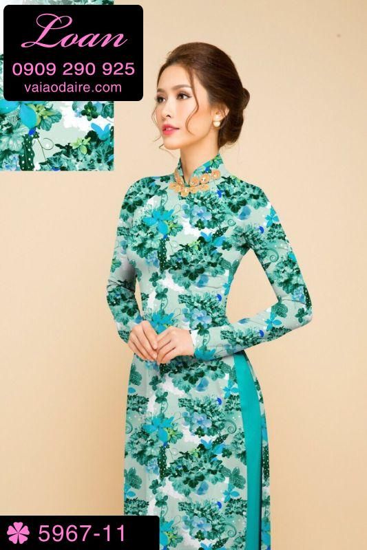 Vải áo dài hoa nhí