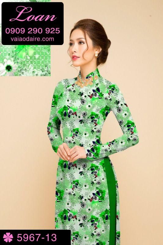Vải áo dài hoa nhí