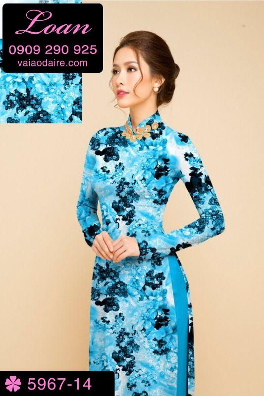 Vải áo dài hoa nhí