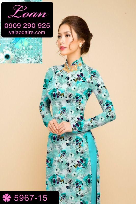 Vải áo dài hoa nhí