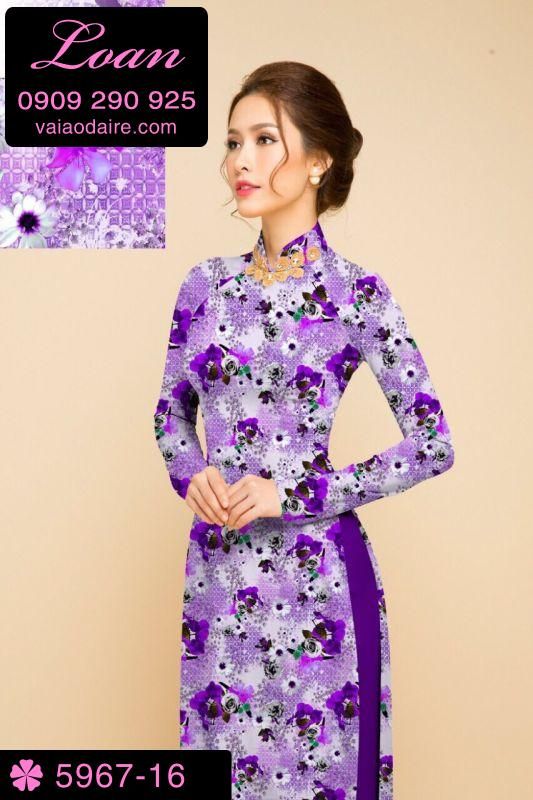 Vải áo dài hoa nhí