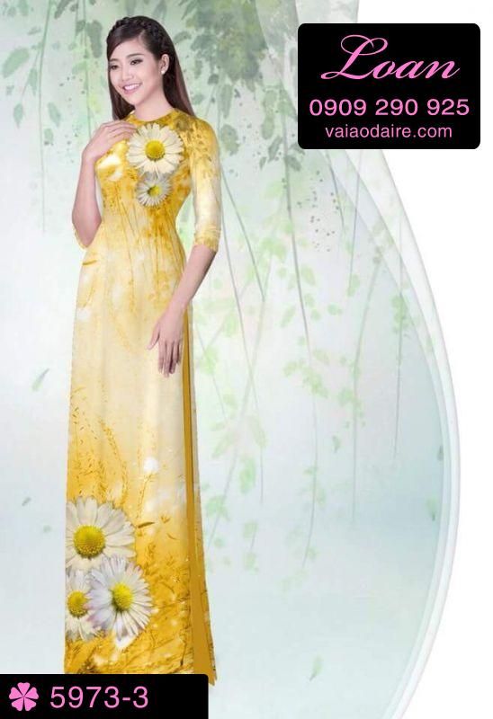 Vải áo dài hoa Cúc