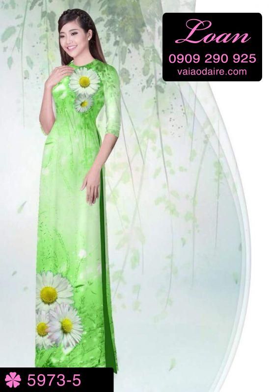 Vải áo dài hoa Cúc