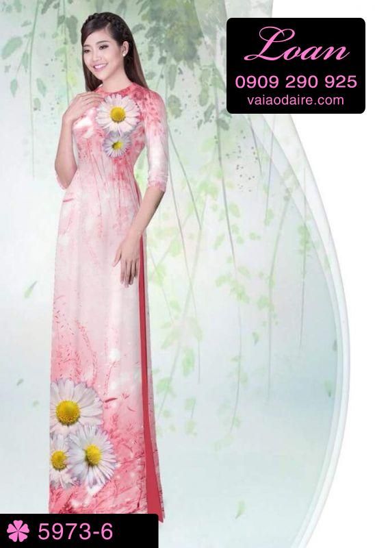 Vải áo dài hoa Cúc