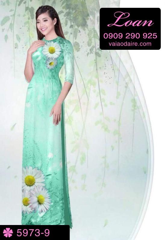 Vải áo dài hoa Cúc