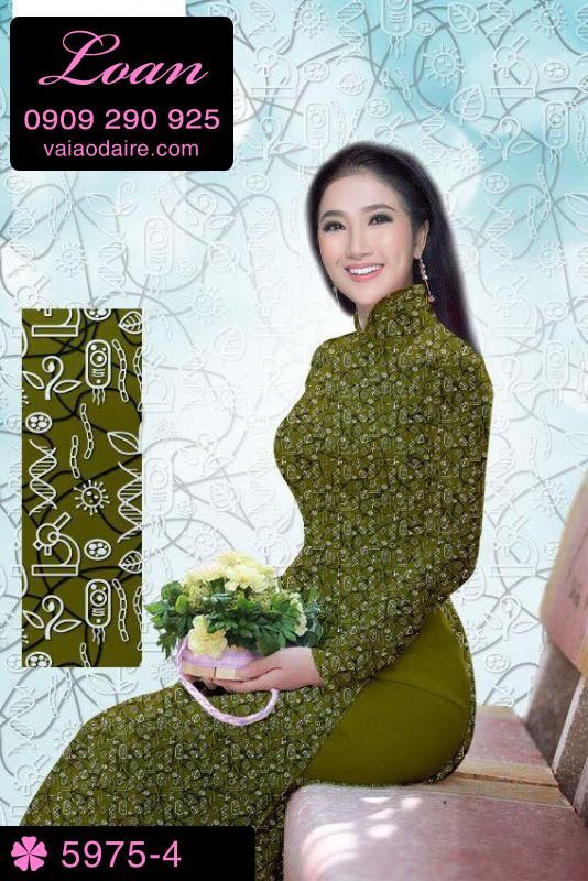Vải áo dài hoa nhí