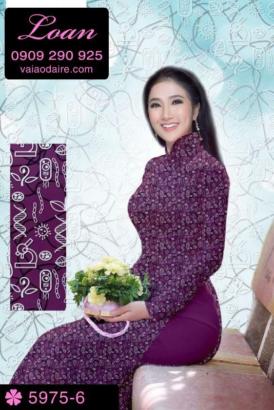 Vải áo dài hoa nhí