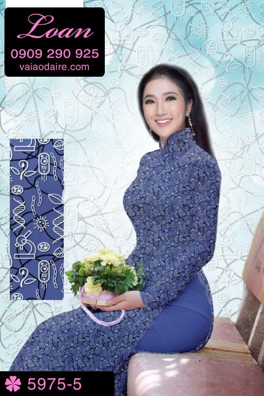 Vải áo dài hoa nhí