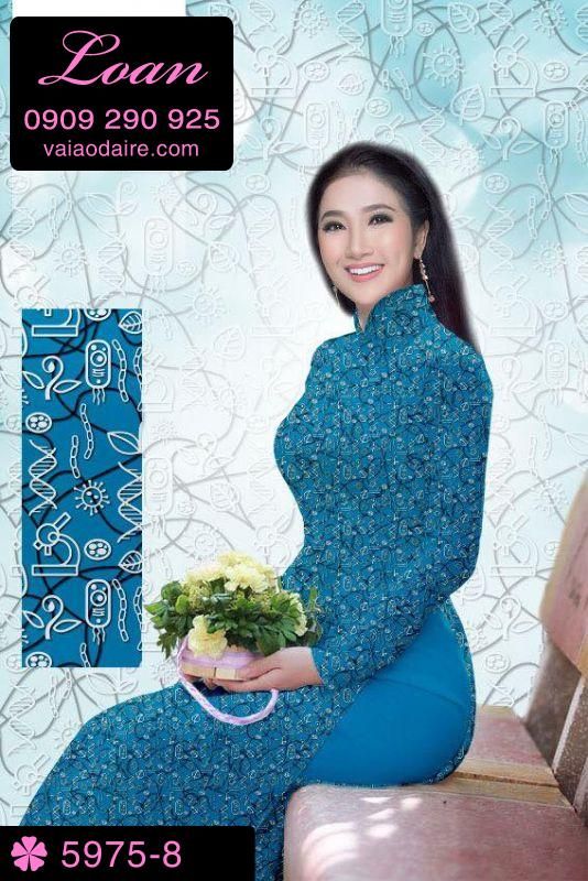 Vải áo dài hoa nhí