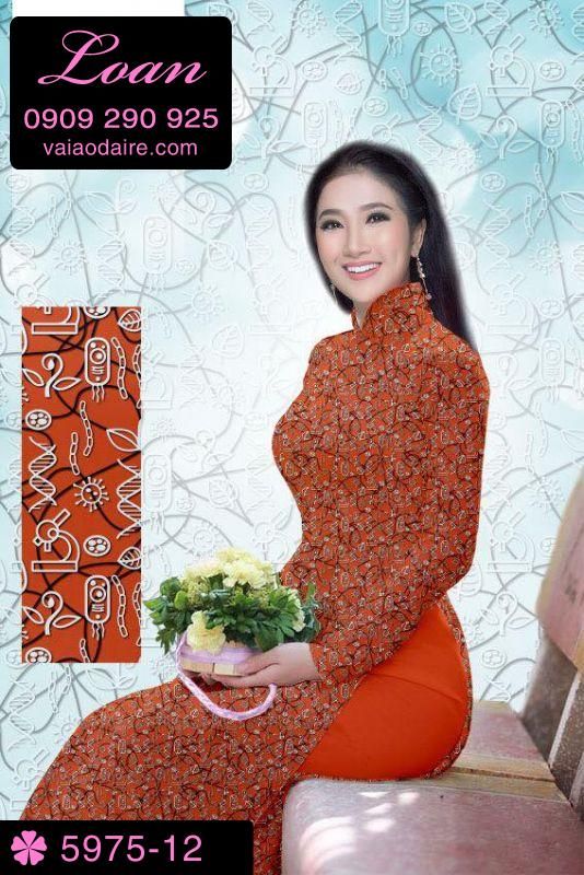 Vải áo dài hoa nhí