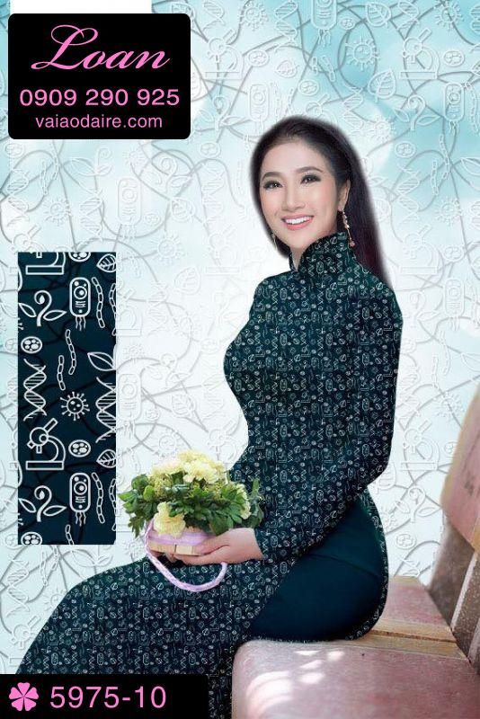 Vải áo dài hoa nhí