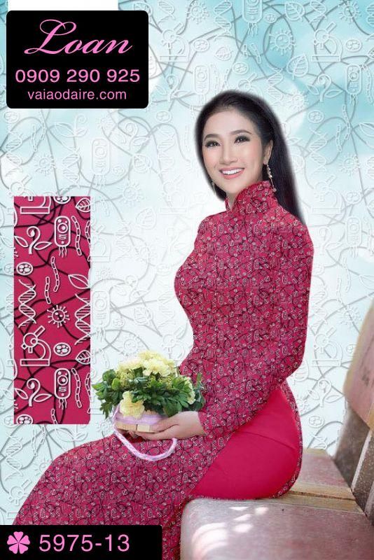 Vải áo dài hoa nhí