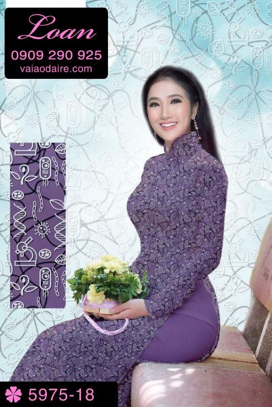 Vải áo dài hoa nhí