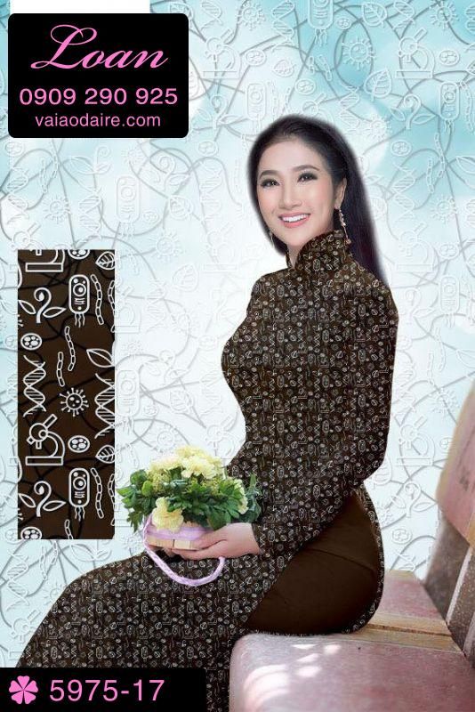 Vải áo dài hoa nhí