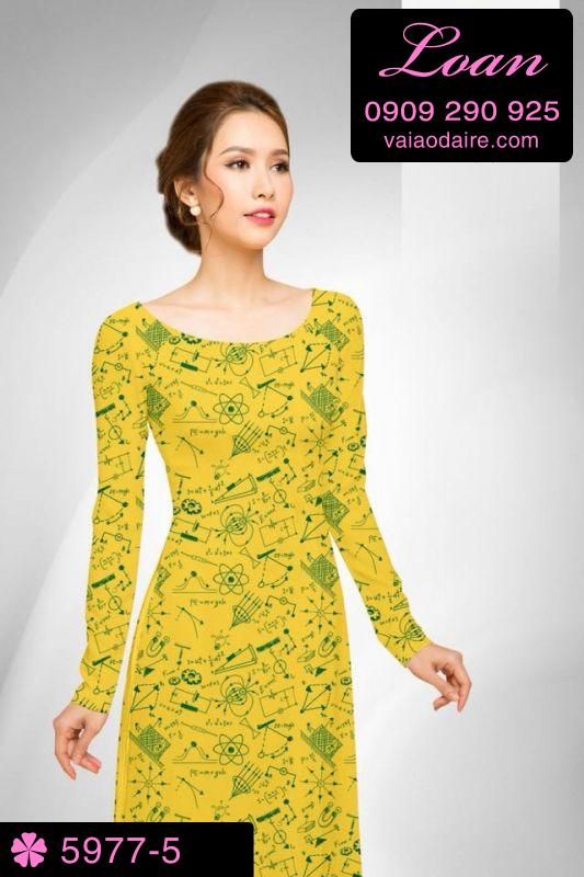 Vải áo dài hoa nhí Vải áo dài hoa nhí