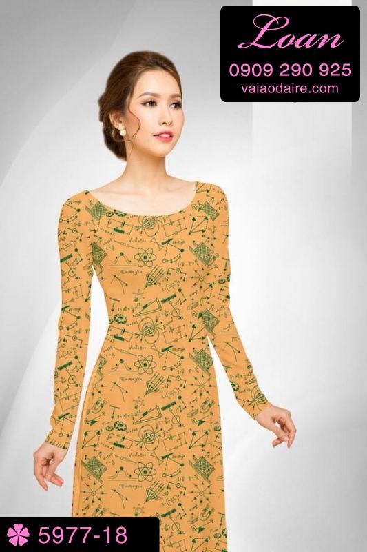 Vải áo dài hoa nhí Vải áo dài hoa nhí