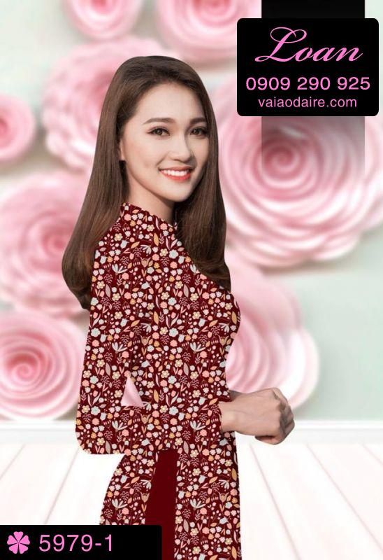 Vải áo dài hoa nhí Vải áo dài hoa nhí